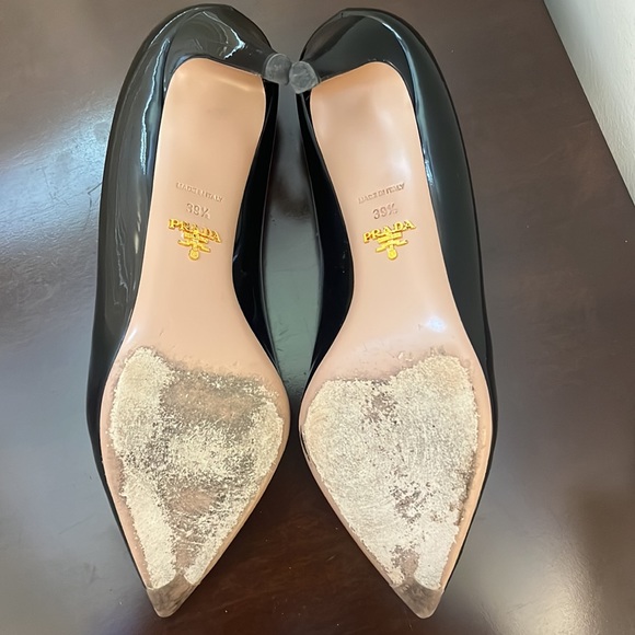 Prada Parent Leather Pumps. - Picture 10 of 12